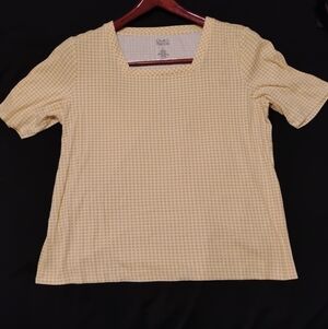 women's yellow gingham shirt